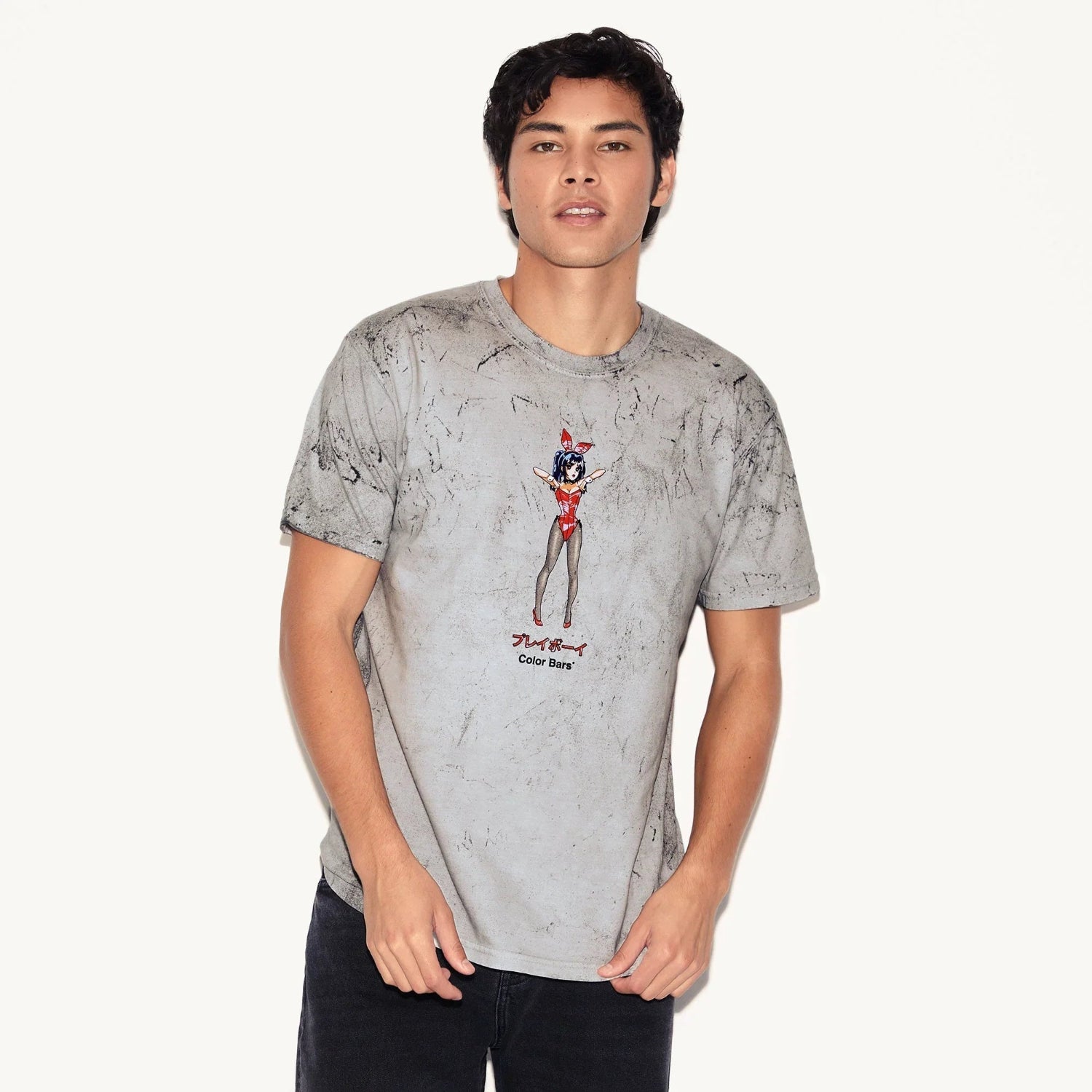 Playboy Tokyo Club Tight Squeeze t-shirt grigia cotone