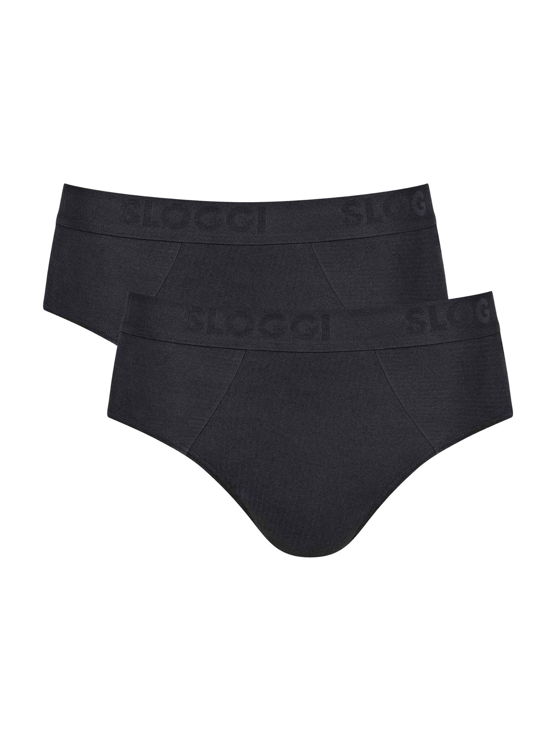 sloggi Free Evolve Slip Uomo Nero Cotone x2