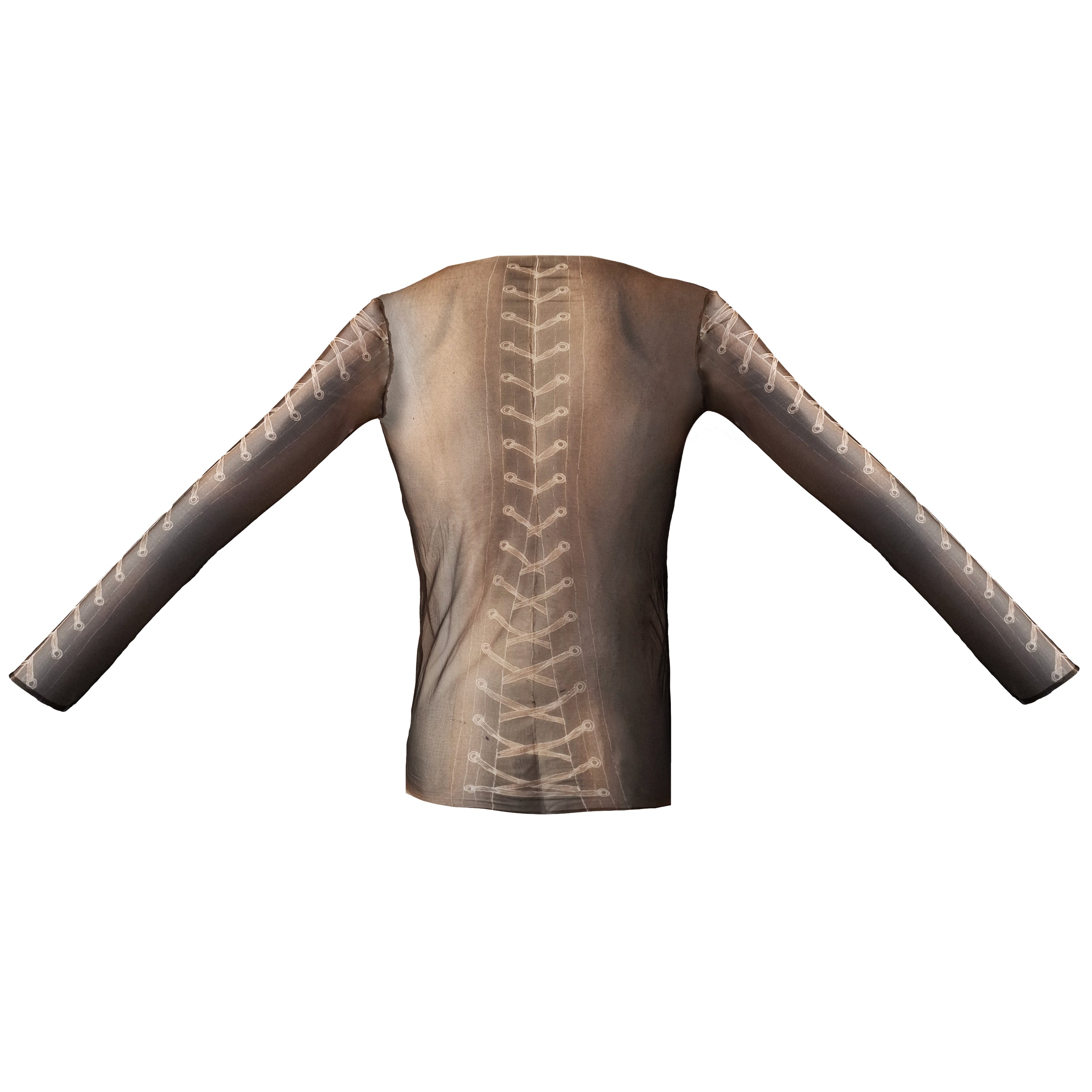 Lorenzo Seghezzi Corset Print top mesh dark M