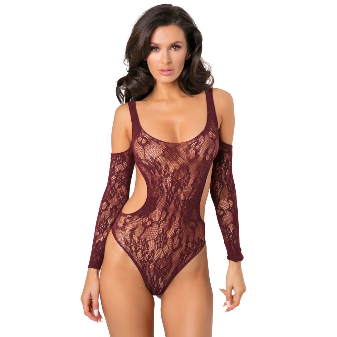 René Rofé Set The Mood body pizzo nero taglia unica