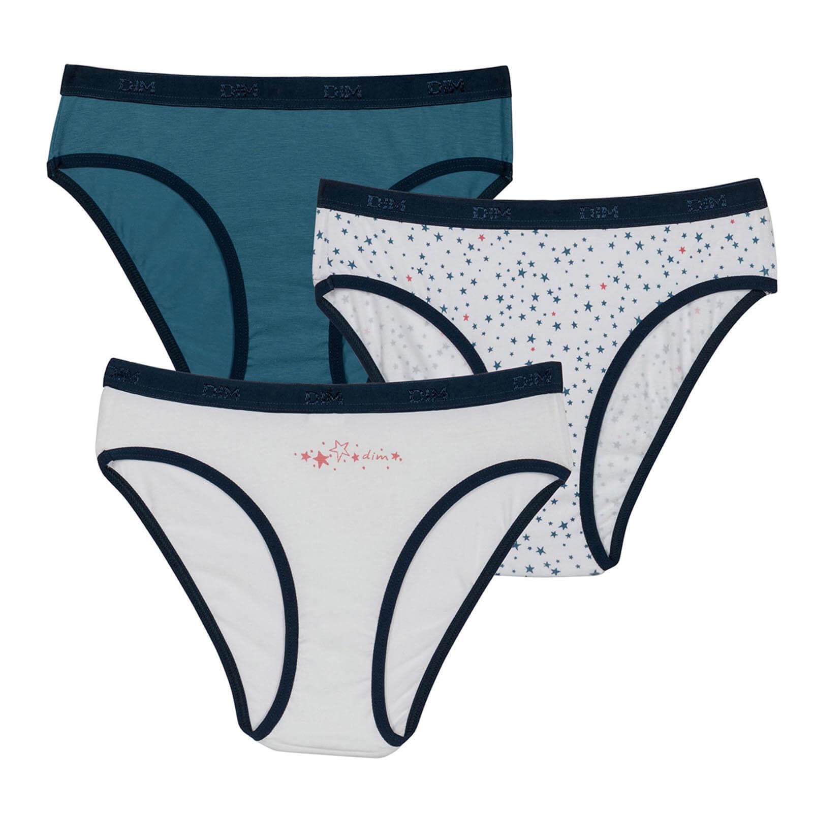 DIM Les Pockets Girl mutandine cotone bambina x3 fantasie