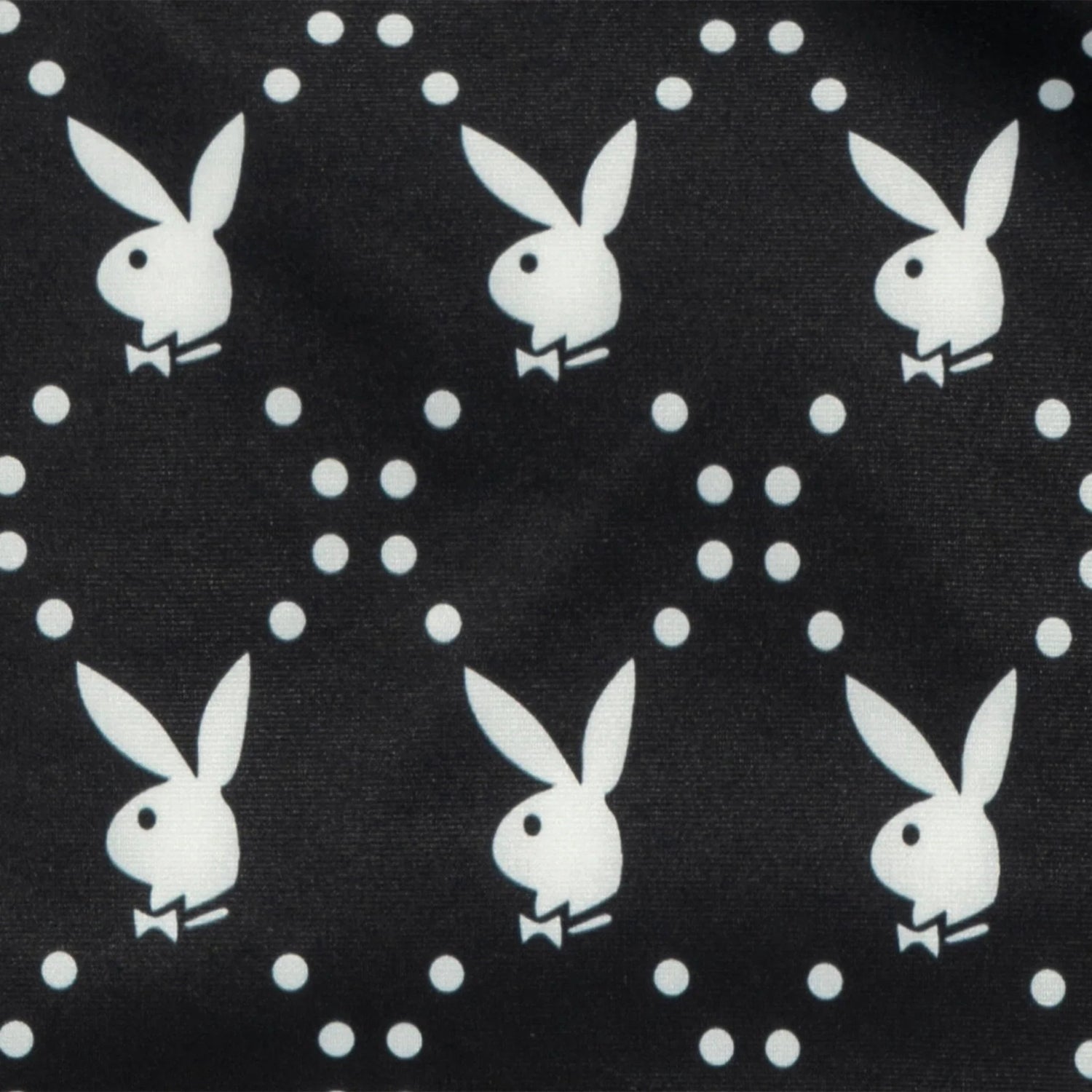 Playboy Rabbit Head Cropped Racer Tank canotta nera elasticizzata