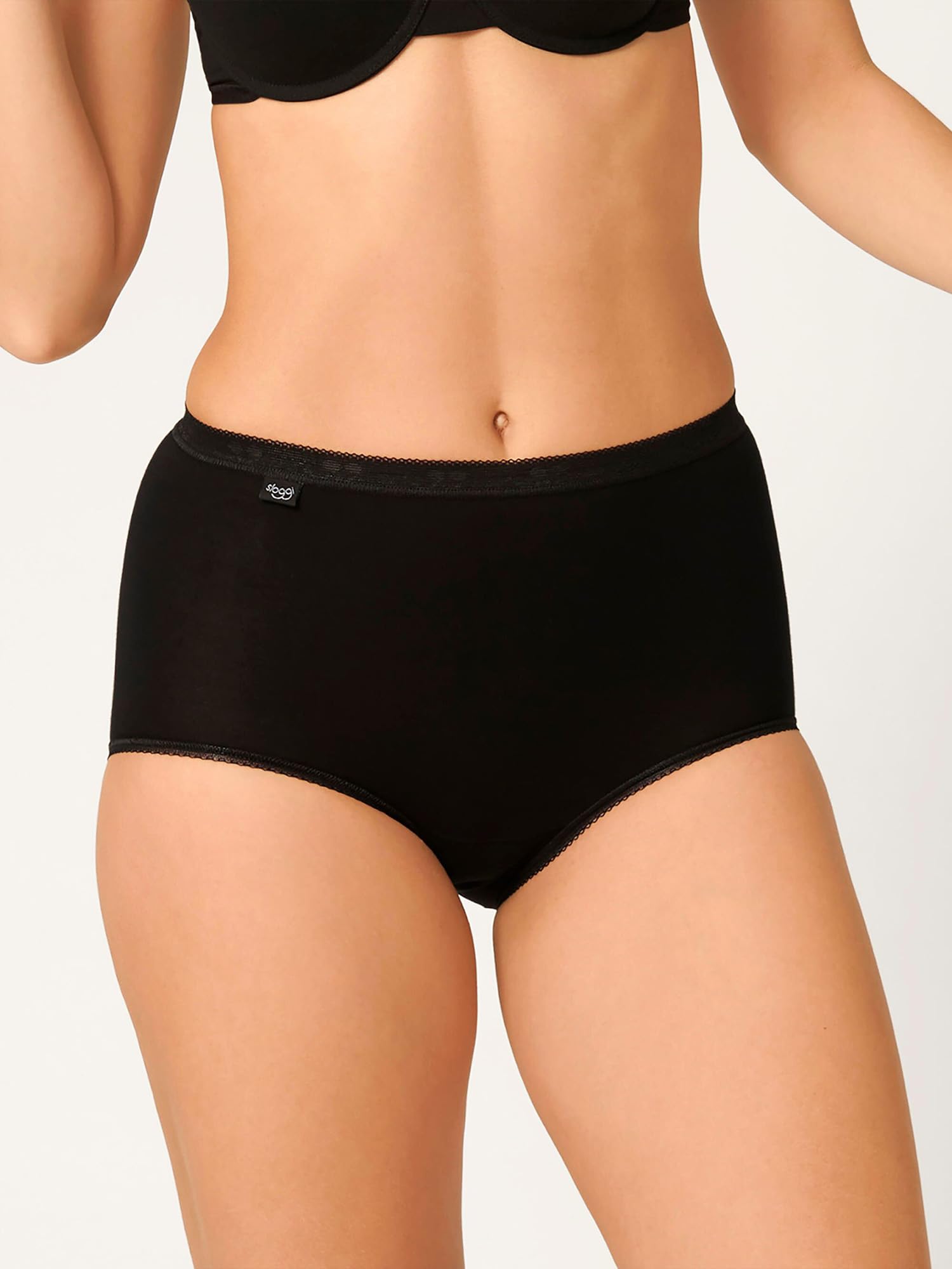 Sloggi Basic+ slip donna nero 4 pezzi cotone morbido