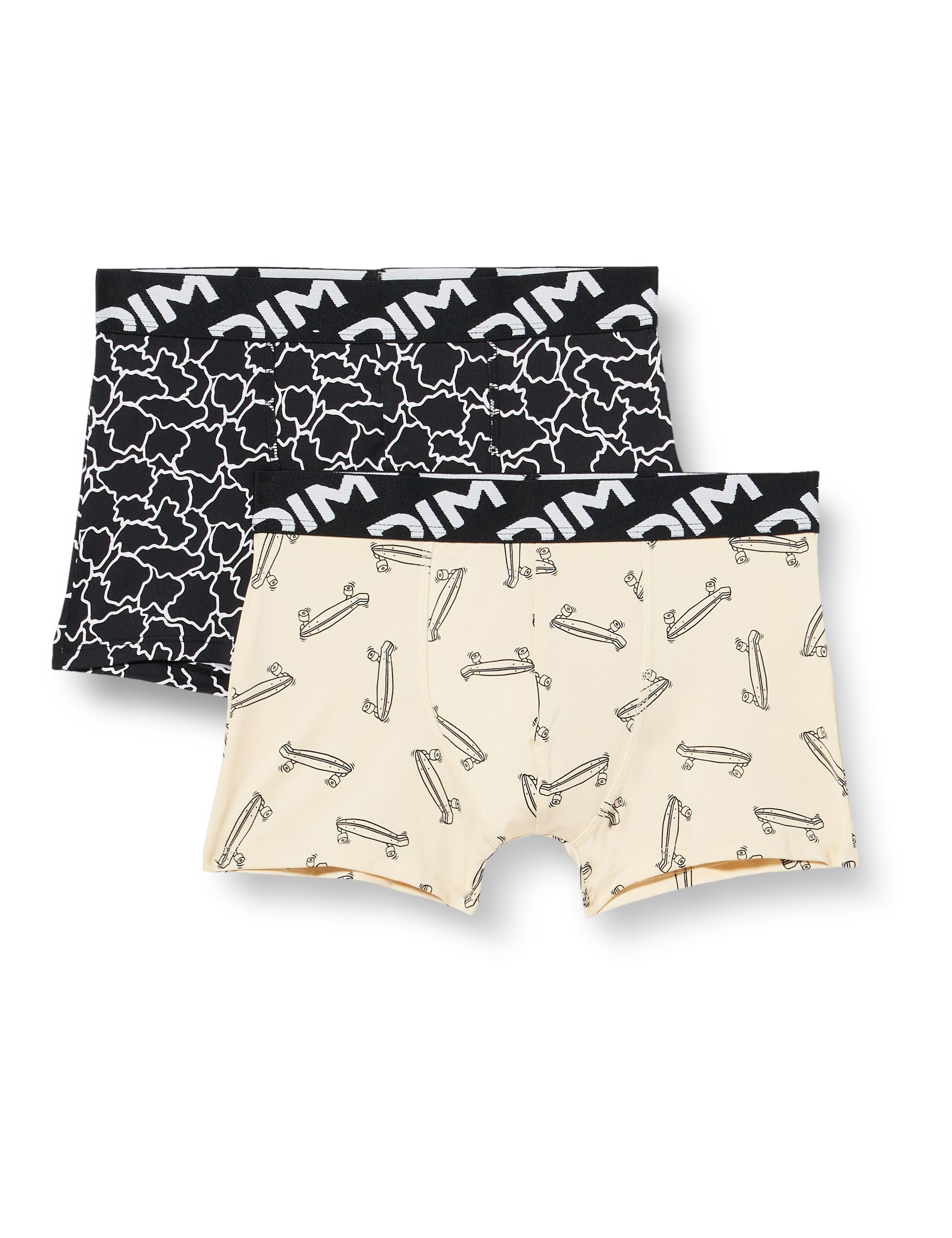 DIM Micro boxer bambino microfibra pacco da 2 nero riciclata
