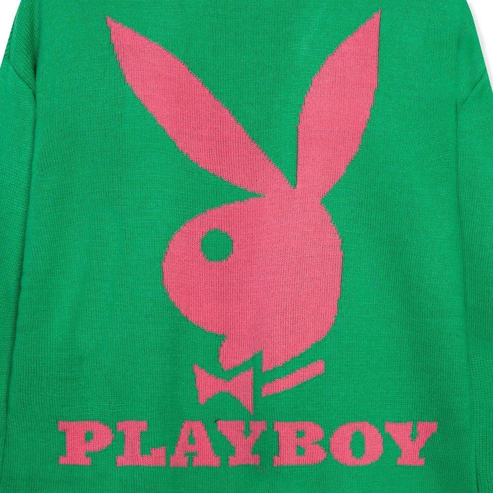 Playboy Cricket Cardigan cardigan verde oversize