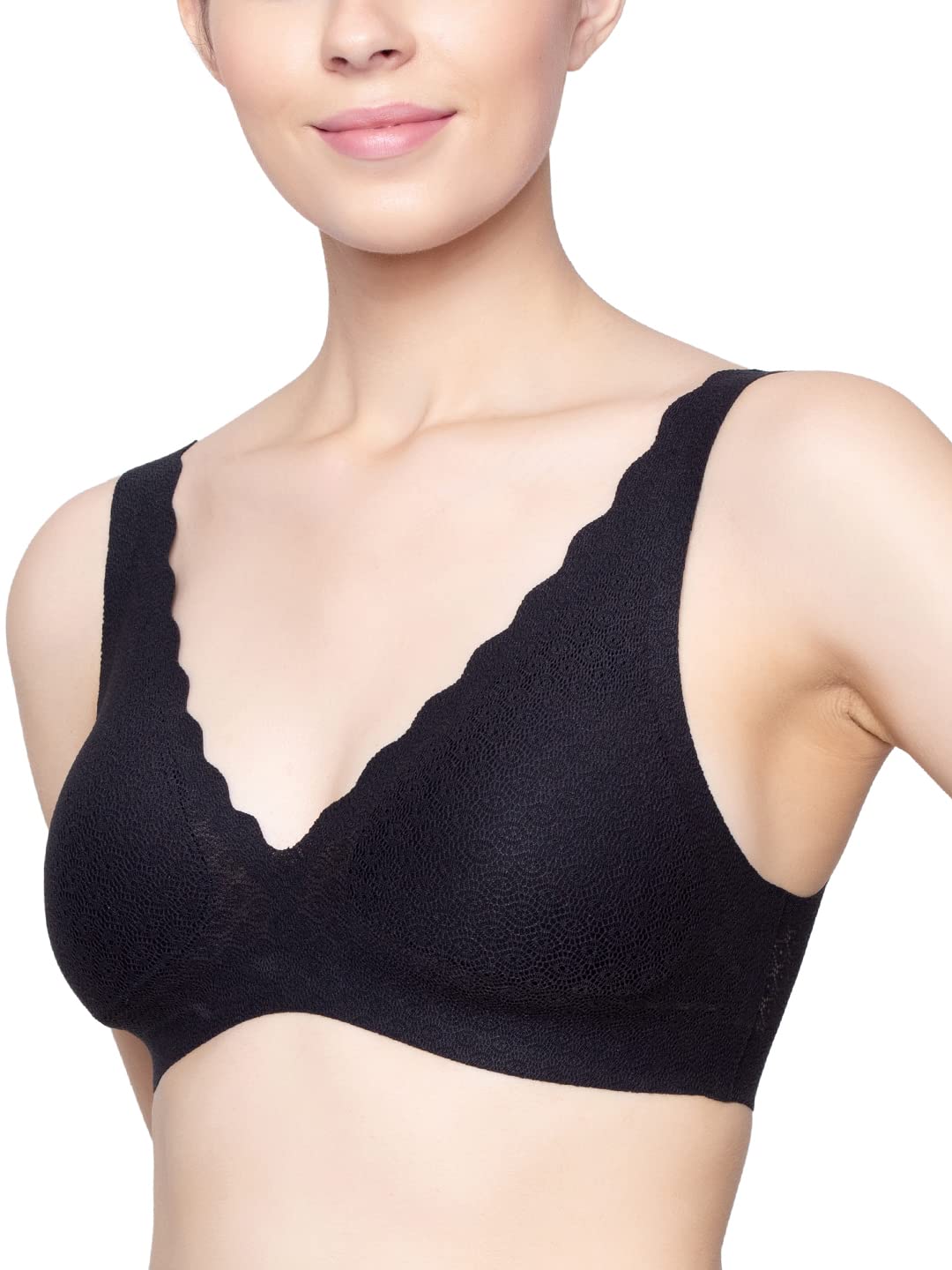 Sloggi Zero Feel Lace Bralette reggiseno M nero pizzo