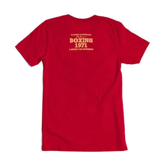 Playboy VIP maglietta rossa cotone collezione boxe
