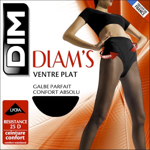 DIM Ventre Piatto 25D Collant Nero x2 modellante