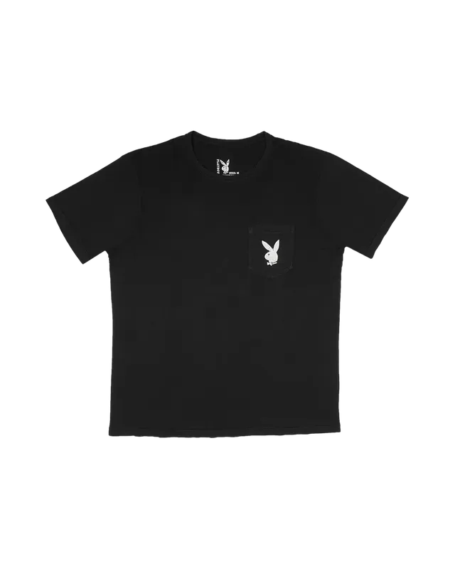 Playboy Lovers Pocket Tee t-shirt cotone nera