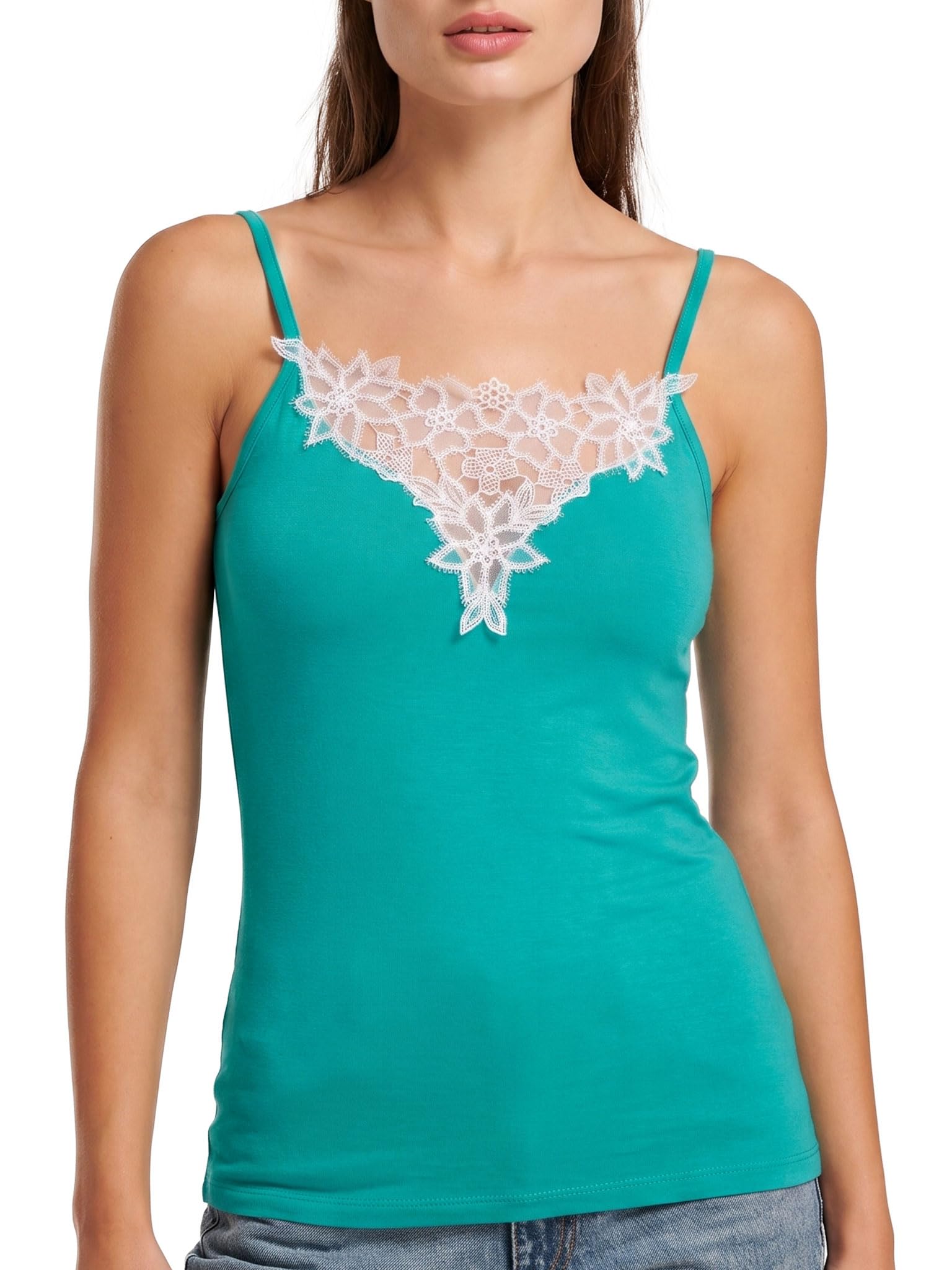Egi 1775 canotta donna viscosa spallina stretta L-XL pizzo