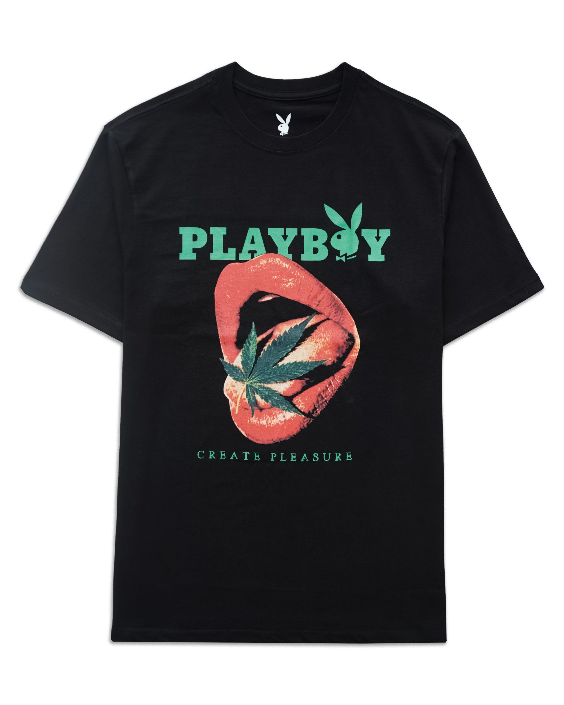 Playboy Create Pleasure T-Shirt Nera in Cotone
