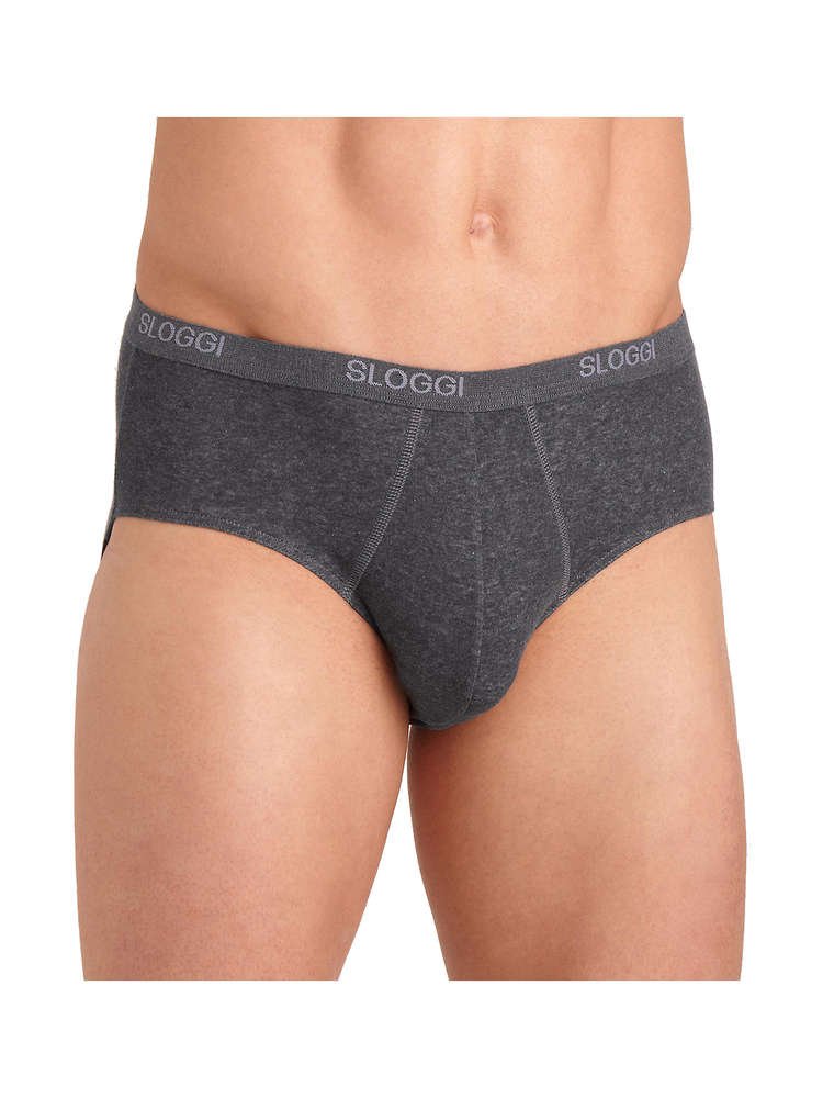 sloggi Basic Midi slip uomo nero cotone