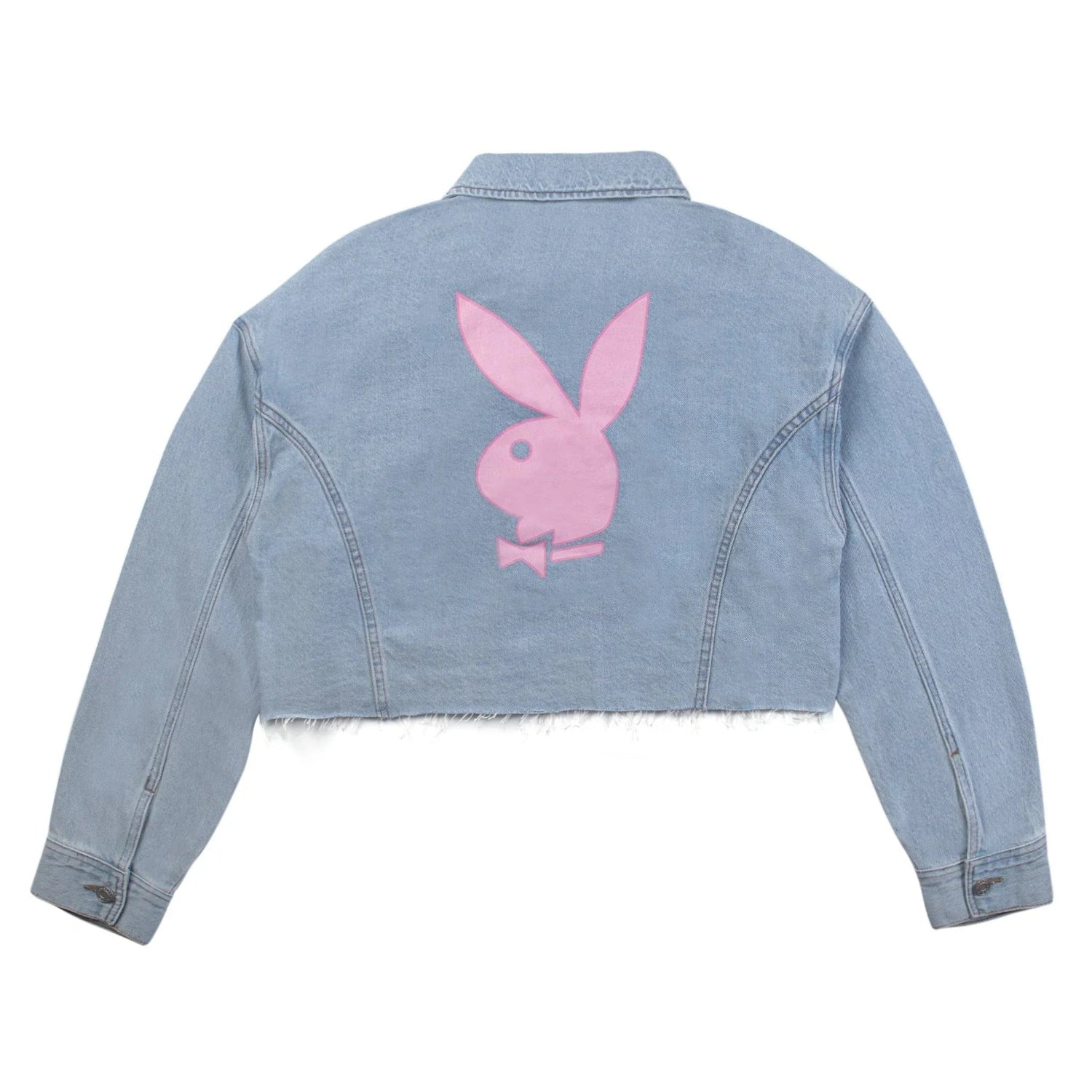 Playboy Pink Bunny giacca jeans cropped rosa