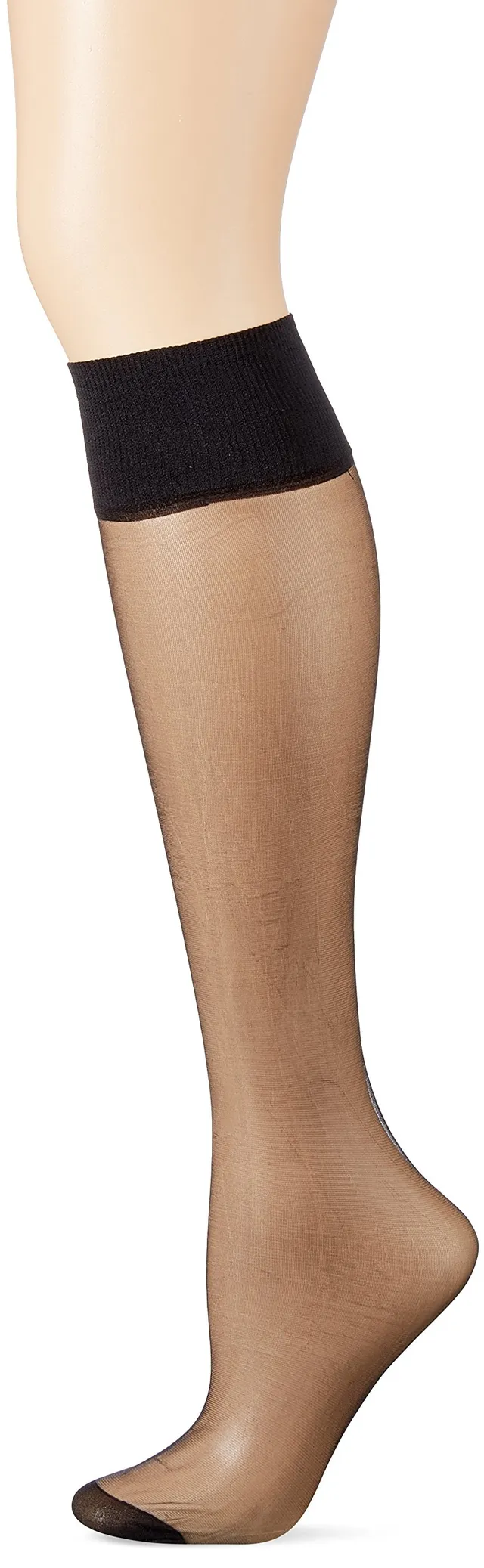 DIM Mes Essentiels Voile gambaletti donna x2 neri trasparenti