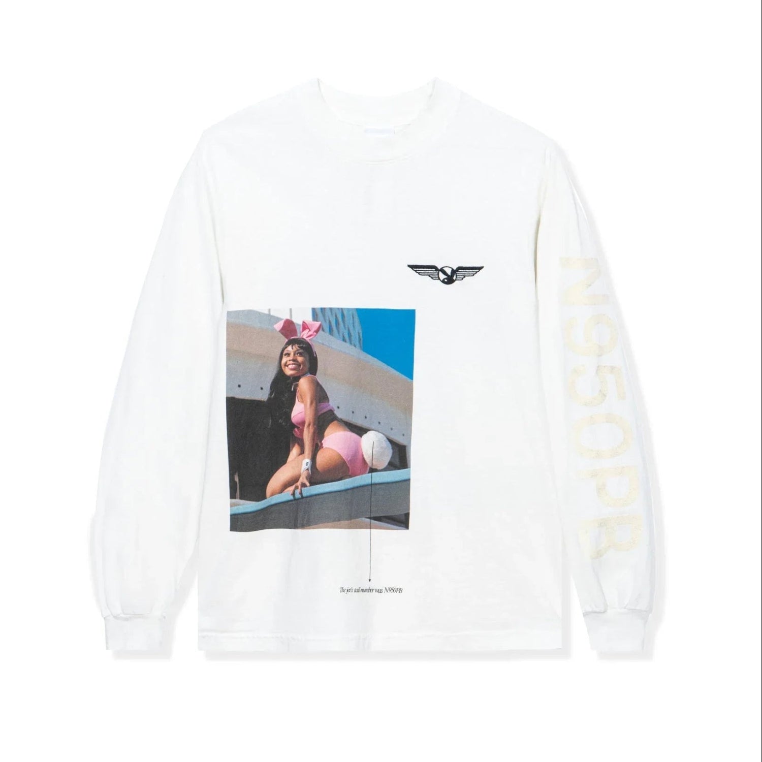 Playboy Aviation Wings N950PB maglia manica lunga nera