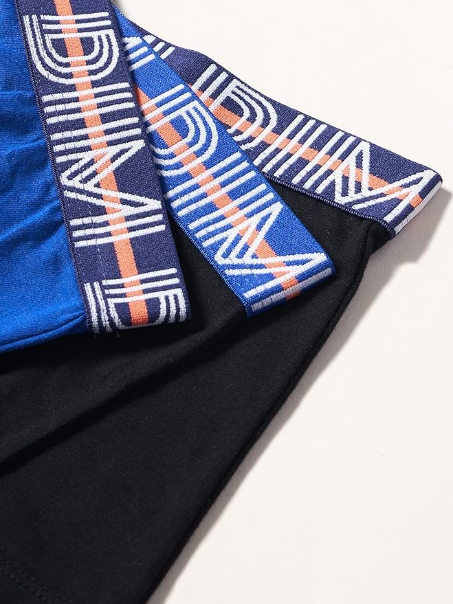DIM Ecodim boxer ragazzo x6 blu/nero/arancio 10 anni cotone