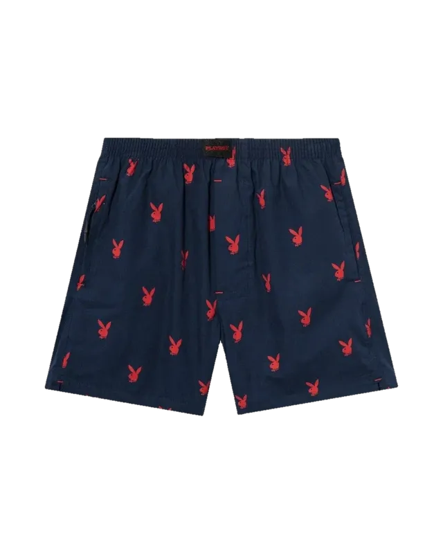 Playboy Repeating Rabbit Head Lounge Shorts cotone