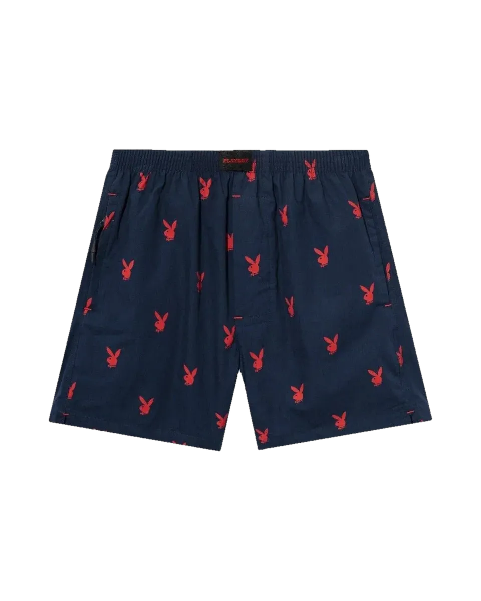 Playboy Repeating Rabbit Head Lounge Shorts cotone