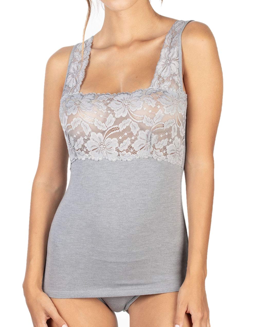 EGI Canotta Donna Modal Pizzo Spallina Larga