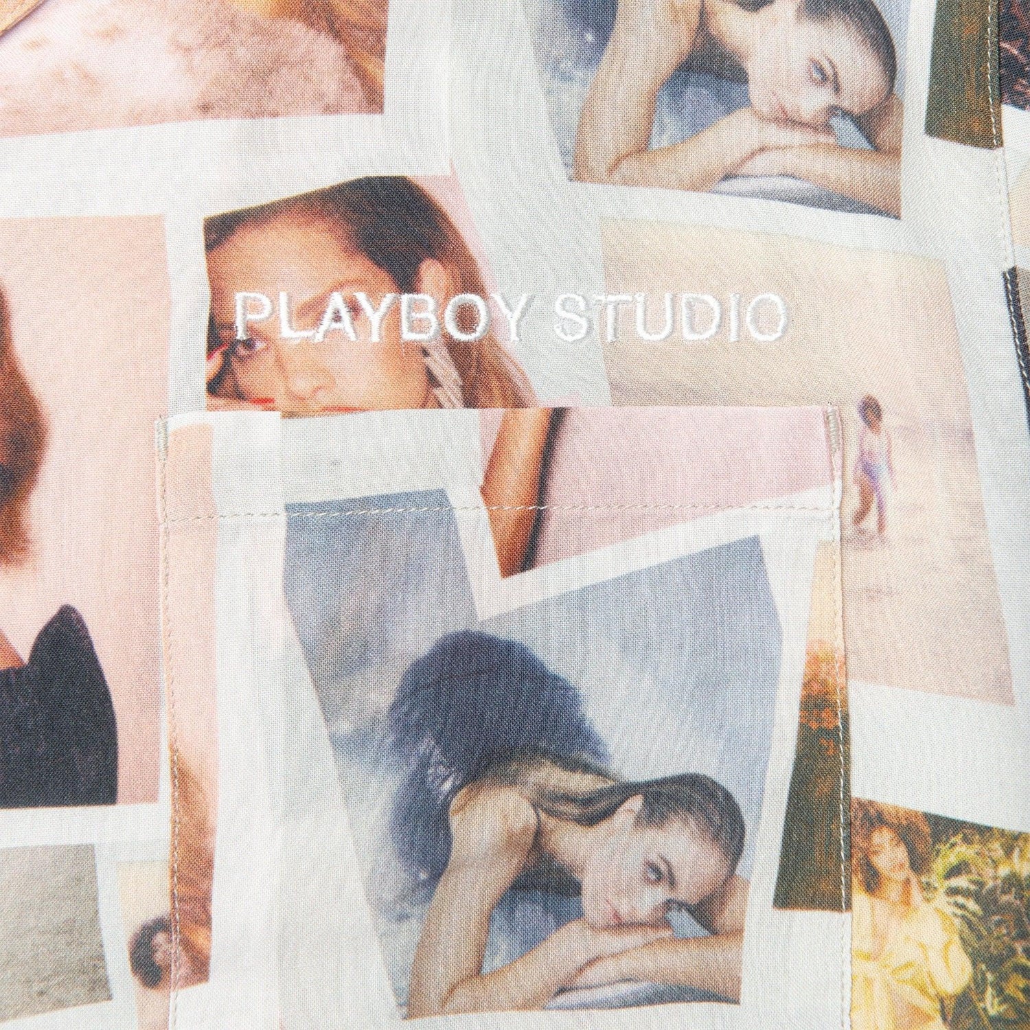 Playboy Playmate Polaroid camicia uomo multi rayon manica corta