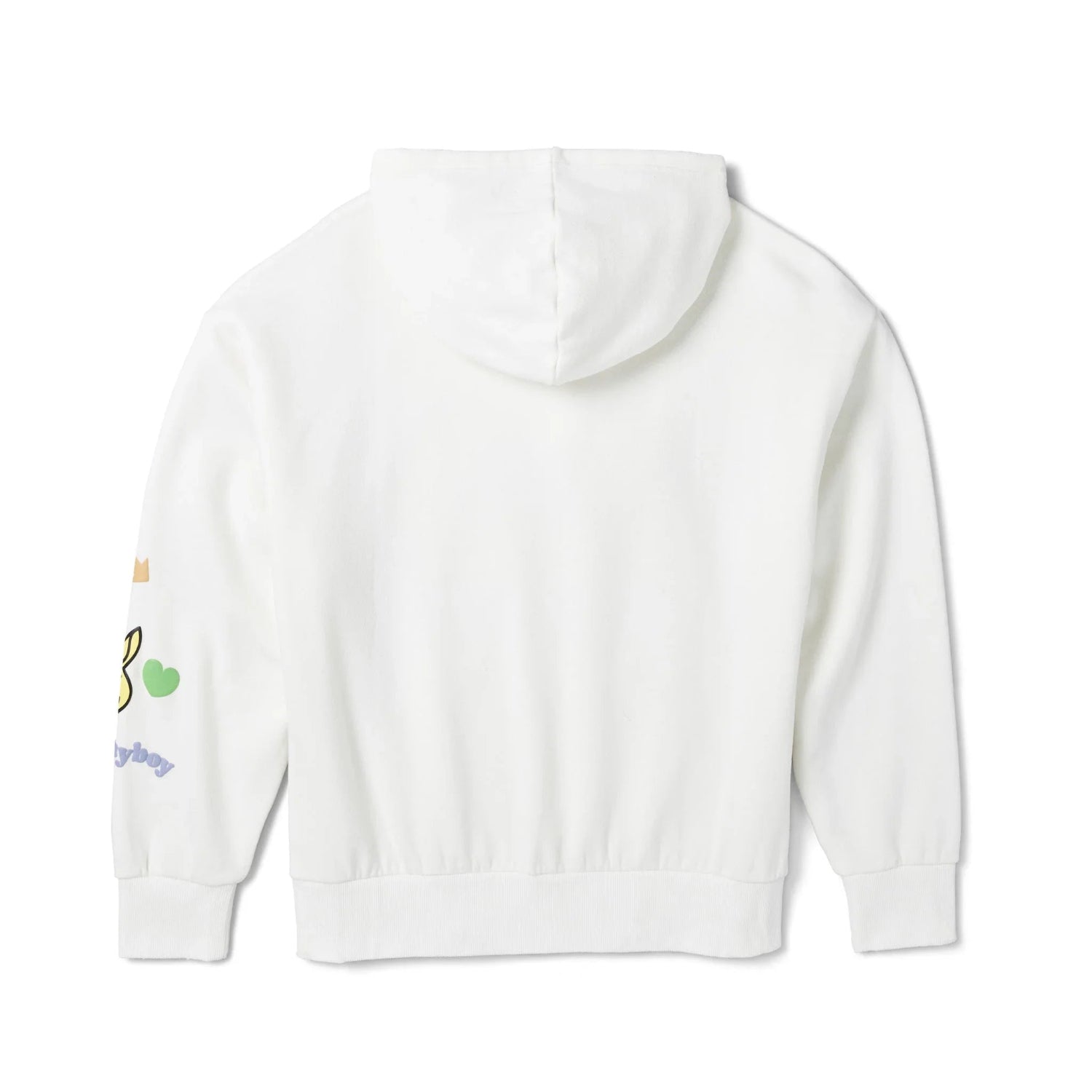 Playboy Beaded Rainbow felpa cappuccio donna bianca cotone
