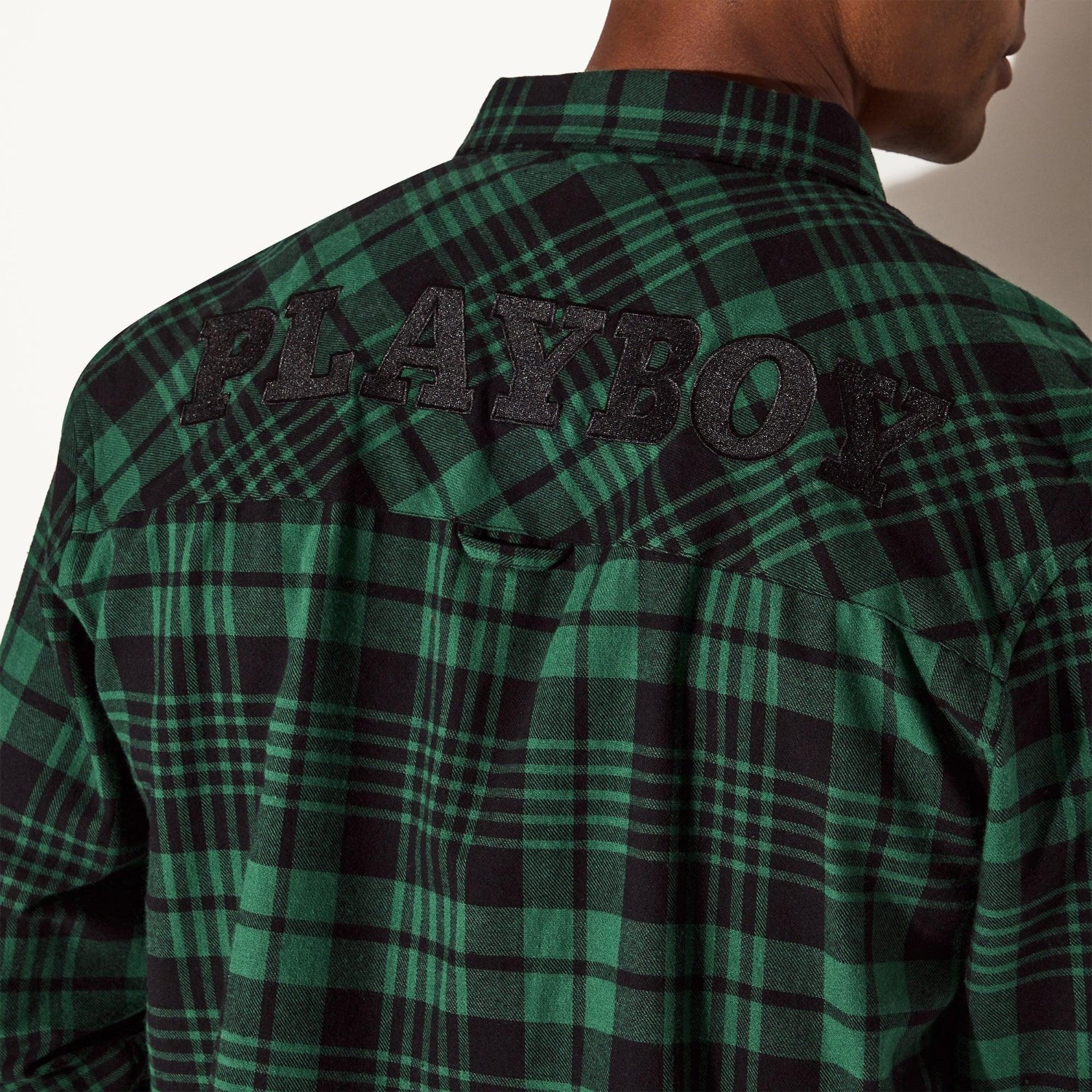 Playboy Flannel camicia uomo verde quadri taglia XS