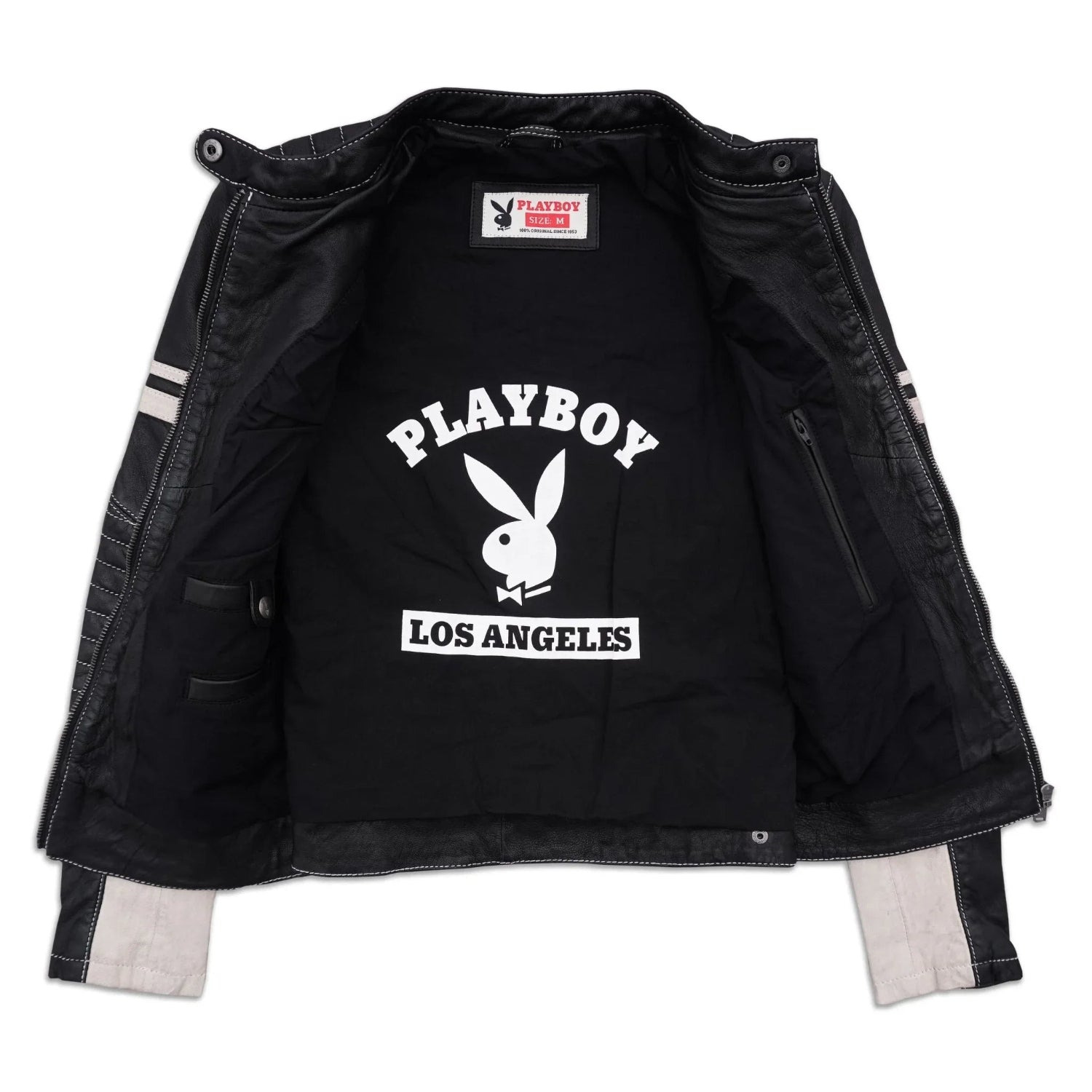 Playboy Jolya Giacca in Pelle Nera Vera Pelle Agnello
