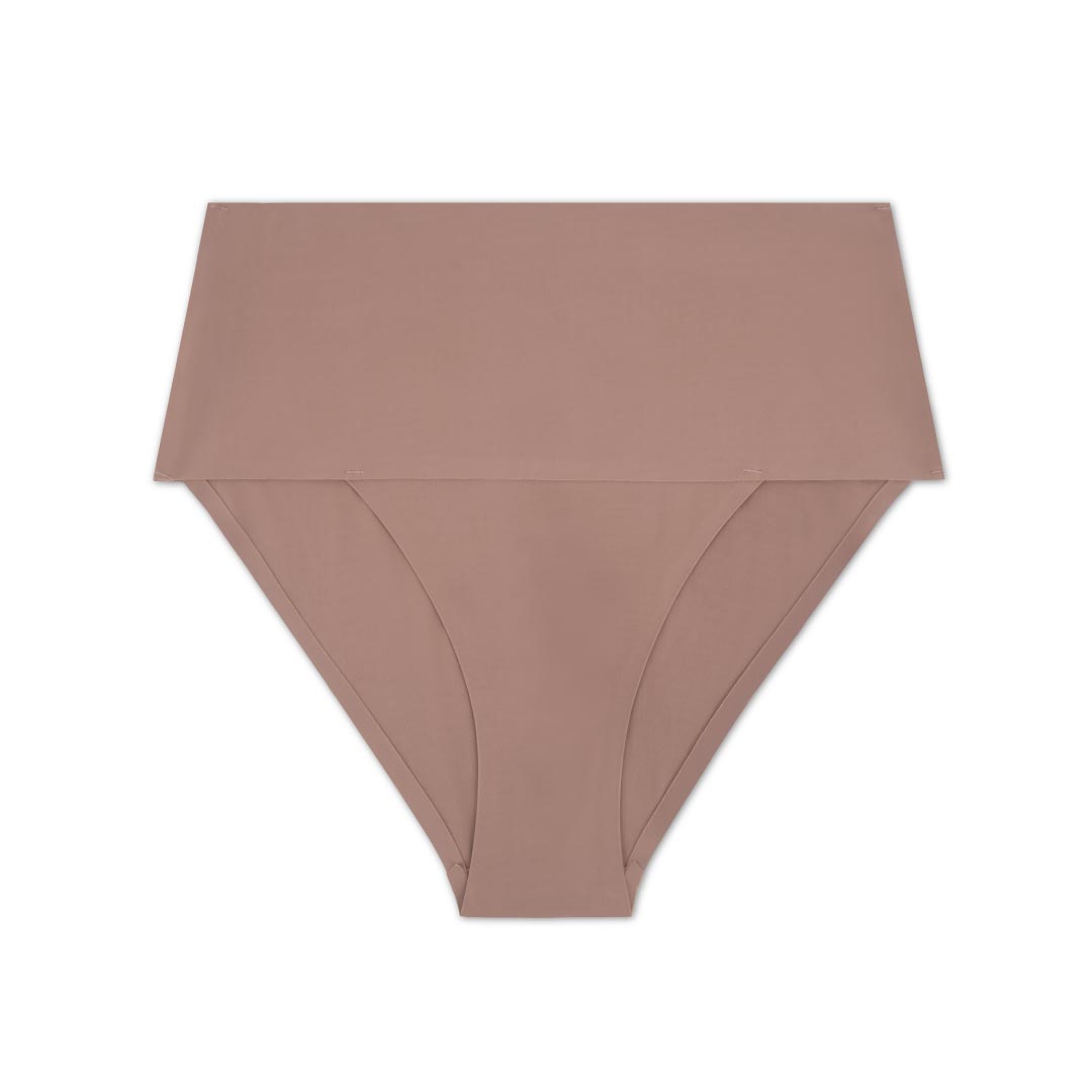 René Rofé Shaping Bikini slip modellante 3 pezzi nero rosa marrone