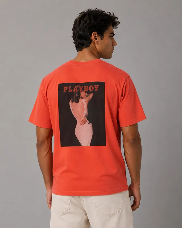 Playboy Kaya Cover t-shirt arancione cotone unisex