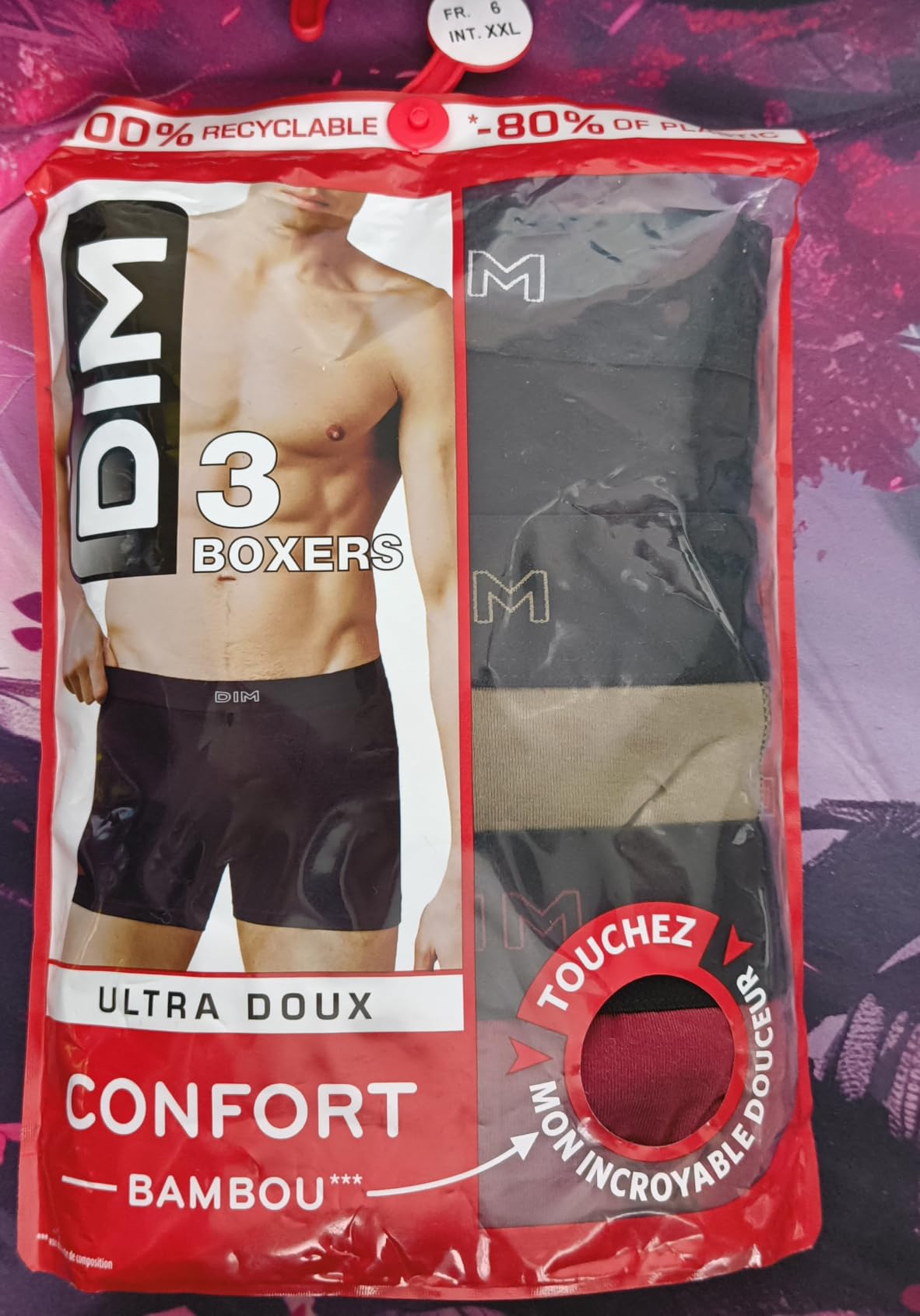 DIM Pur Confort X3 boxer uomo L cotone stretch ergonomico
