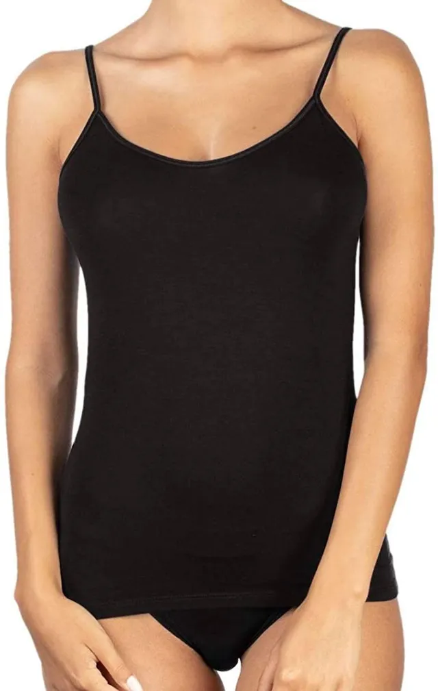 Egi Canotta Top Donna Spallina Sottile Bianco XL Cotone