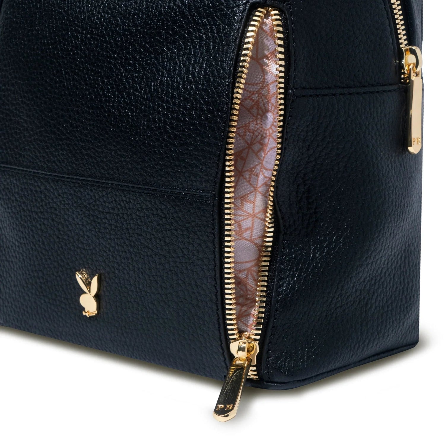Playboy zaino mini pelle nera vera donna catena oro