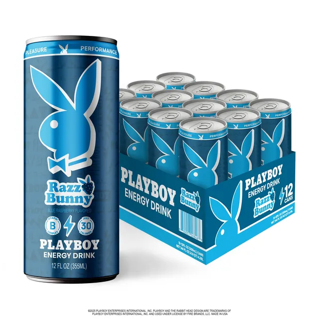 Playboy Razz Bunny bevanda energetica 12 lattine