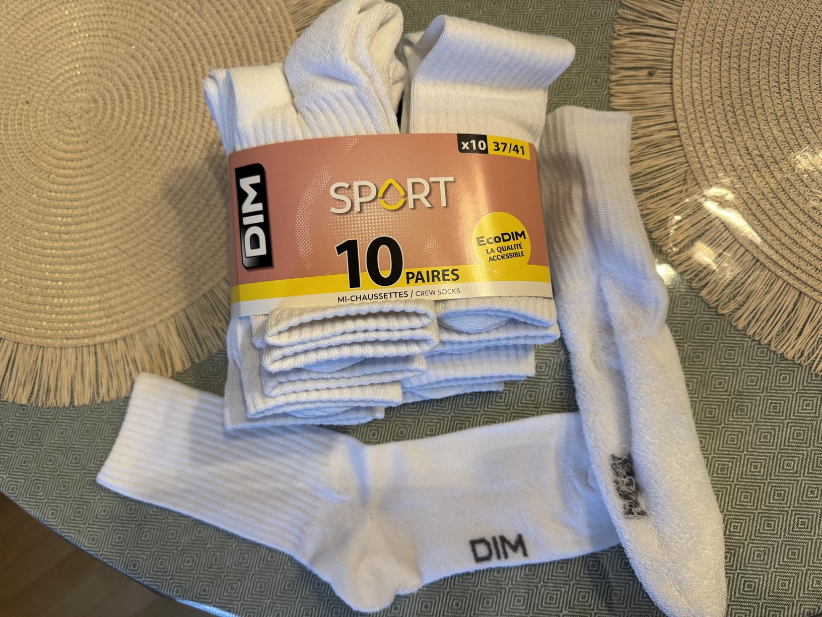 DIM Ecodim X10 calzini sportivi medio-alti cotone riciclato