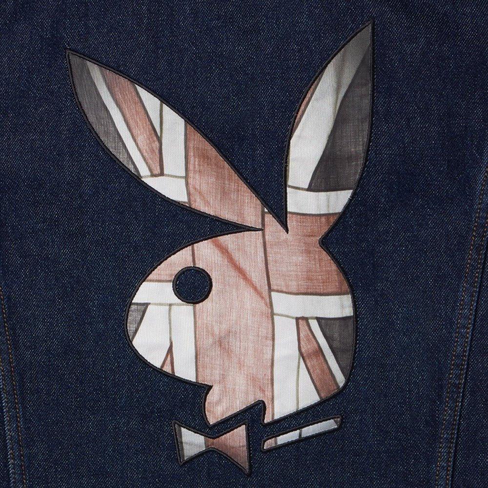 Playboy x John Richmond giacca jeans blu scuro cotone