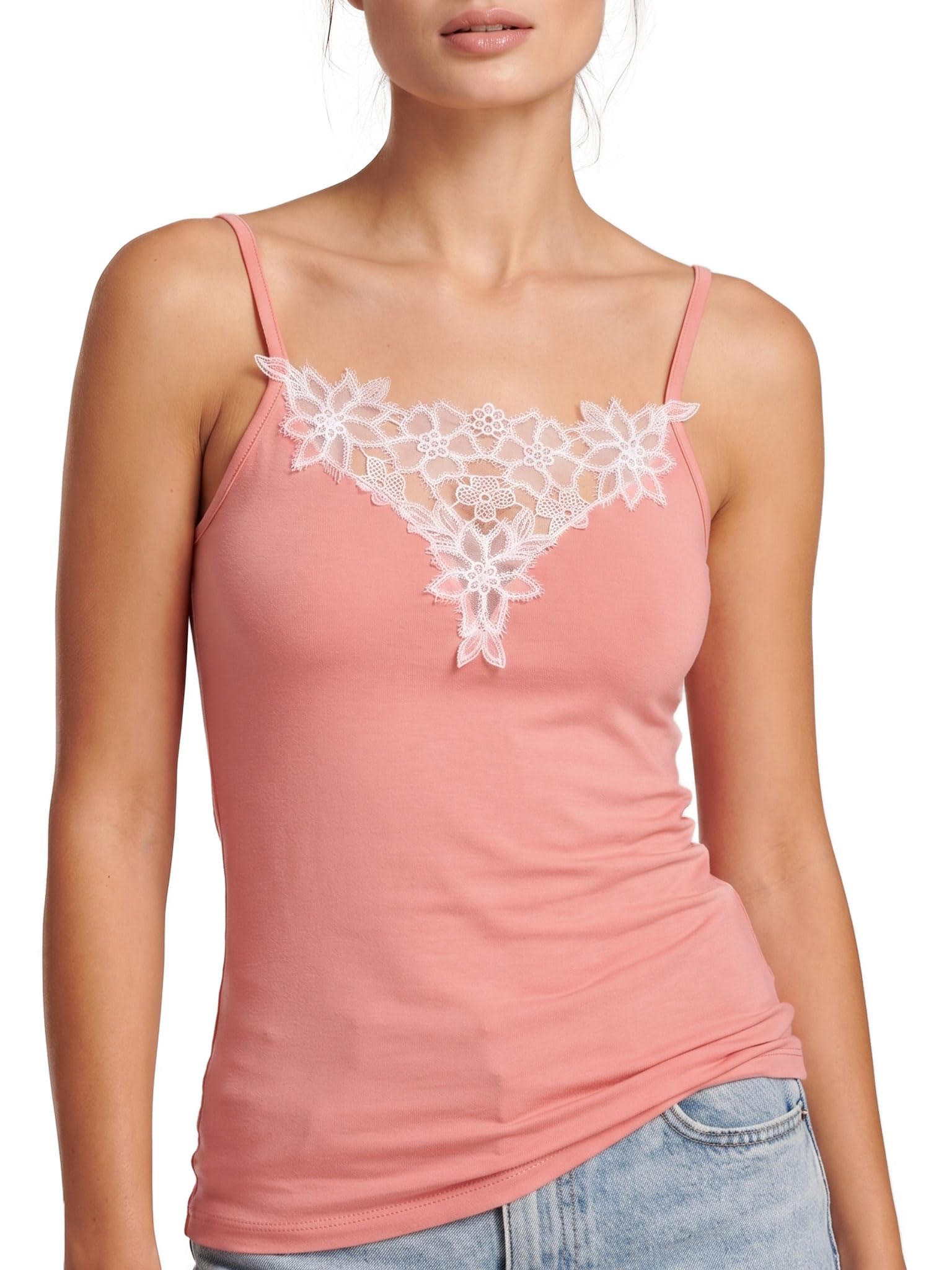 Egi 1775 canotta donna viscosa spallina stretta L-XL pizzo