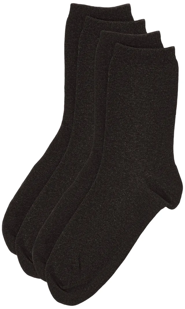 DIM Cotton calze donna x2 nero tallone rinforzato