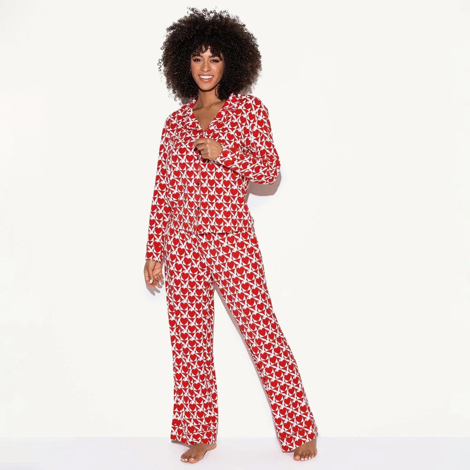 Playboy Red Slumber Party pigiama donna rosso modal