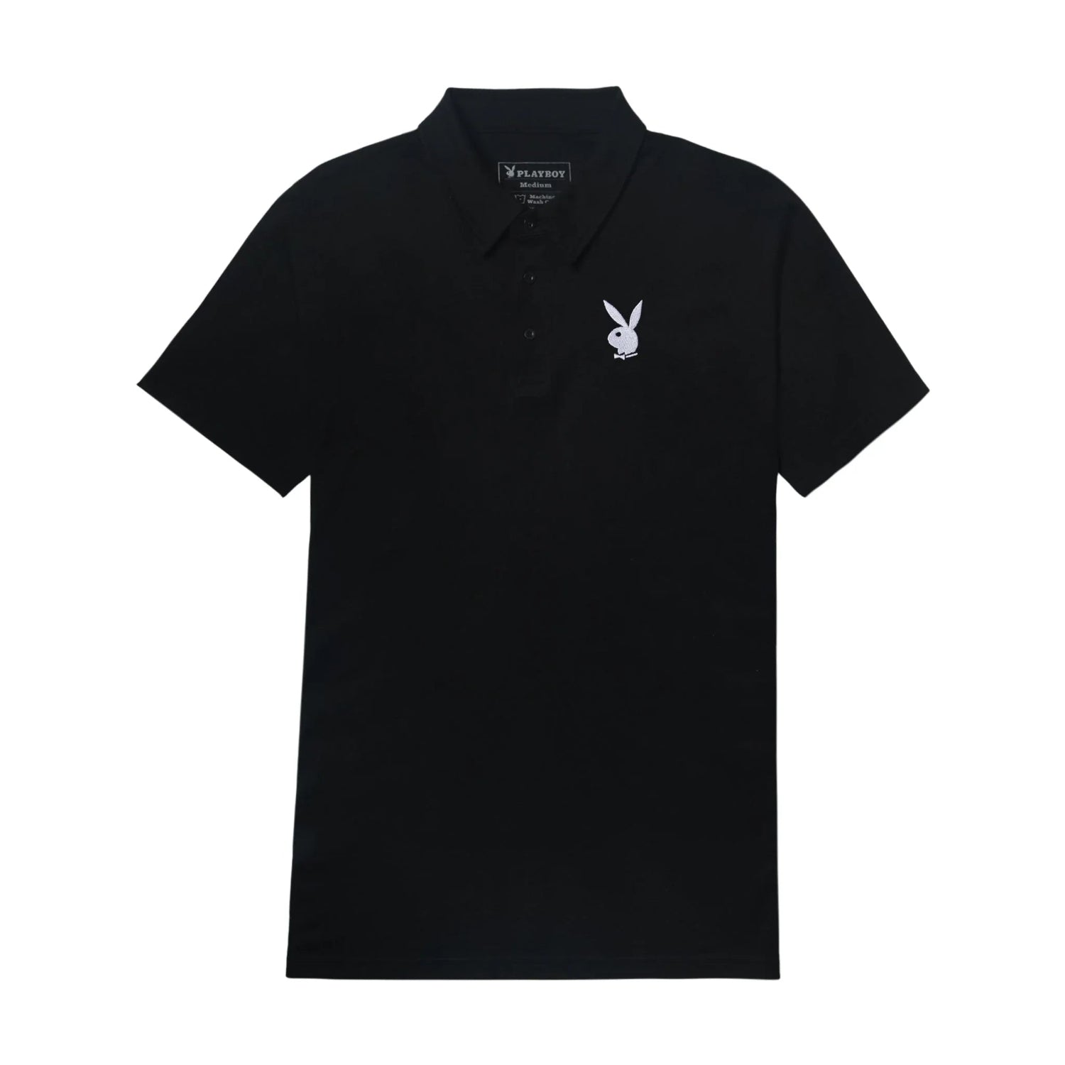 Playboy Classic Rabbit Head polo uomo nero cotone
