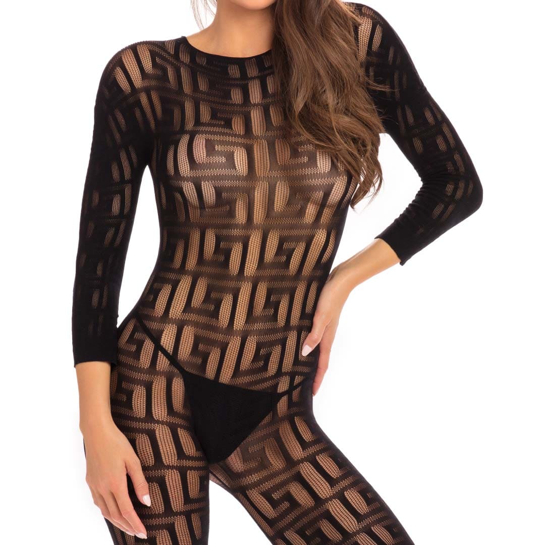 René Rofé Exotic bodystocking nero S/M senza cavallo
