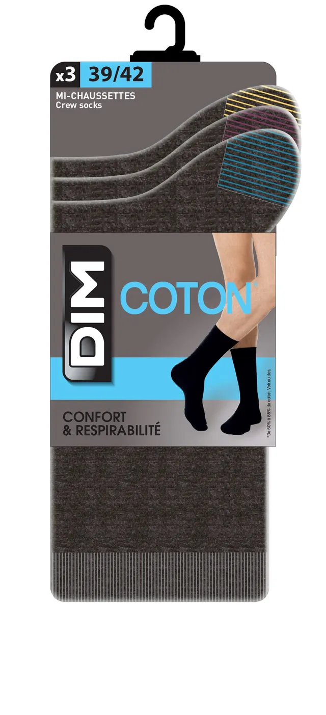 DIM Cotton calzini uomo x3 cotone morbido