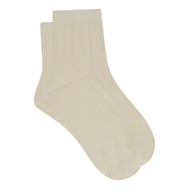 DIM La Mode Pointelle calze donna x1 avorio cotone