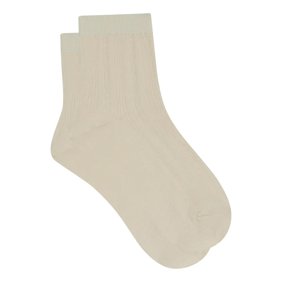 DIM La Mode Pointelle calze donna x1 avorio cotone