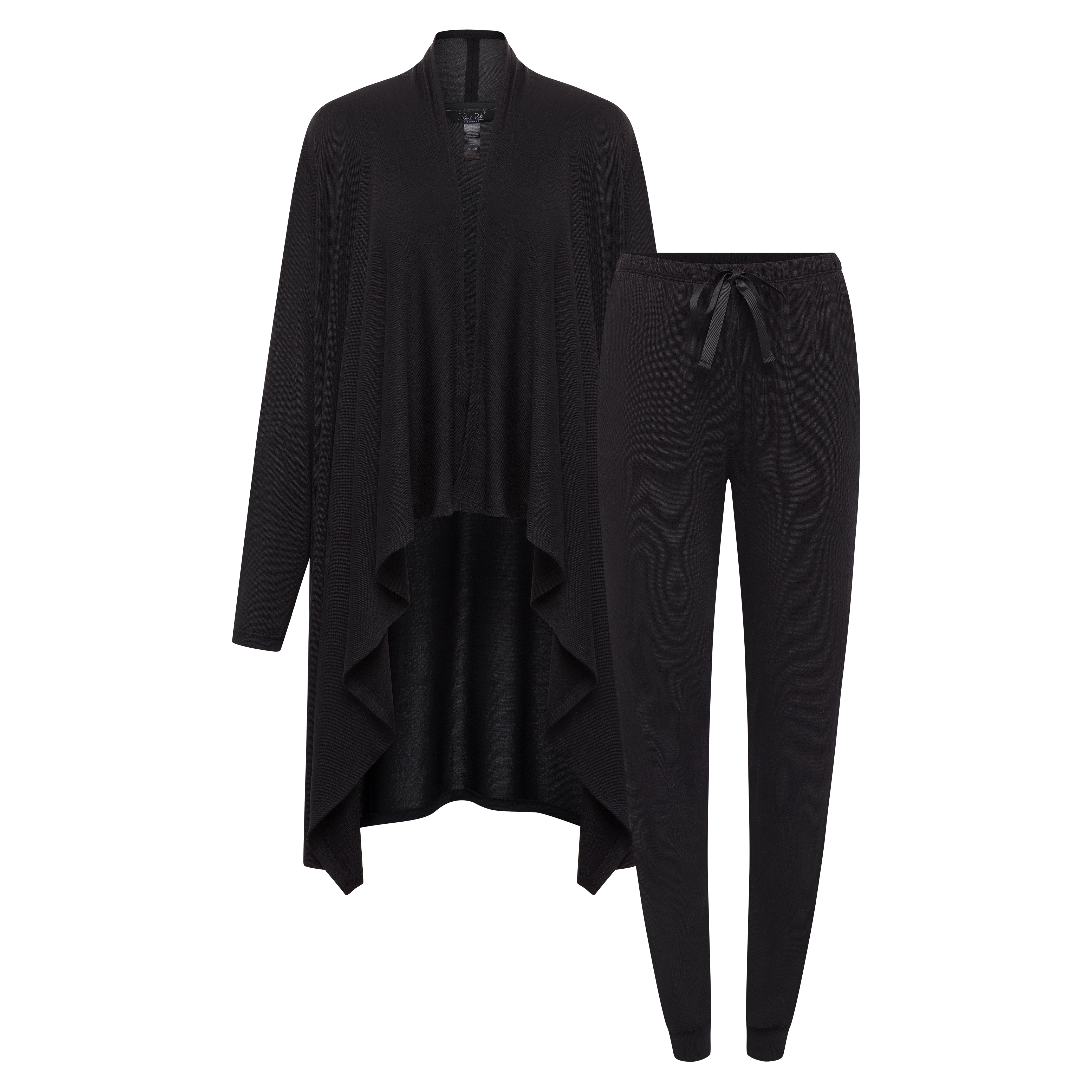 René Rofé Hacci Set 2 Pezzi Vestaglia e Jogger Nero S