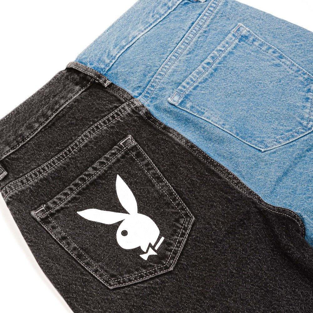 Playboy Two-Tone jeans donna vita altissima bicolore
