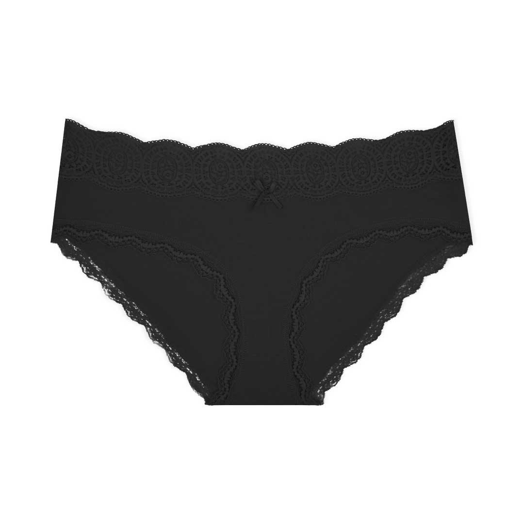 René Rofé Cotton Lace Trim slip bikini 5 pezzi cotone