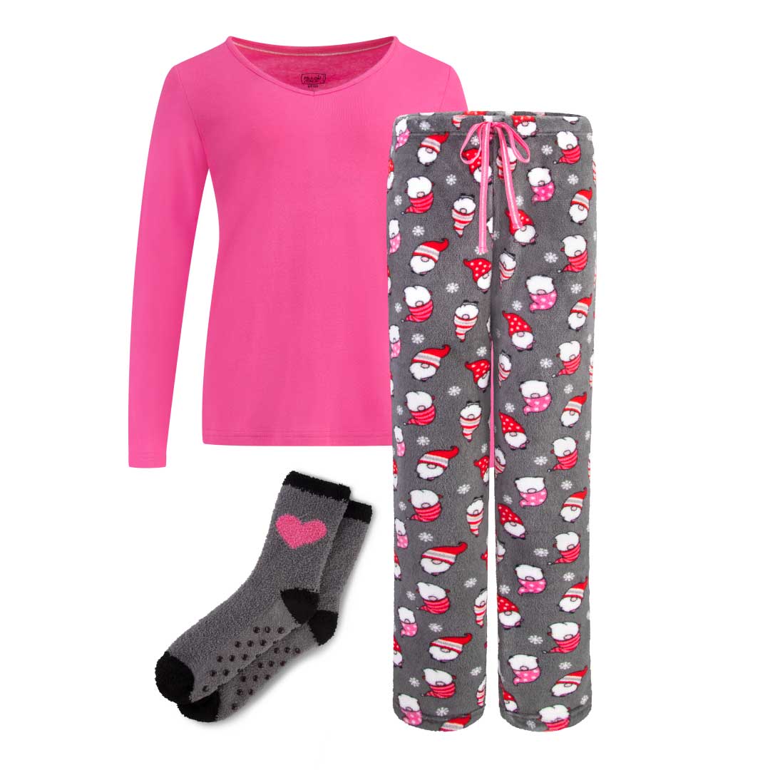 René Rofé Christmas pigiama natalizio 3 pezzi renne rosse M
