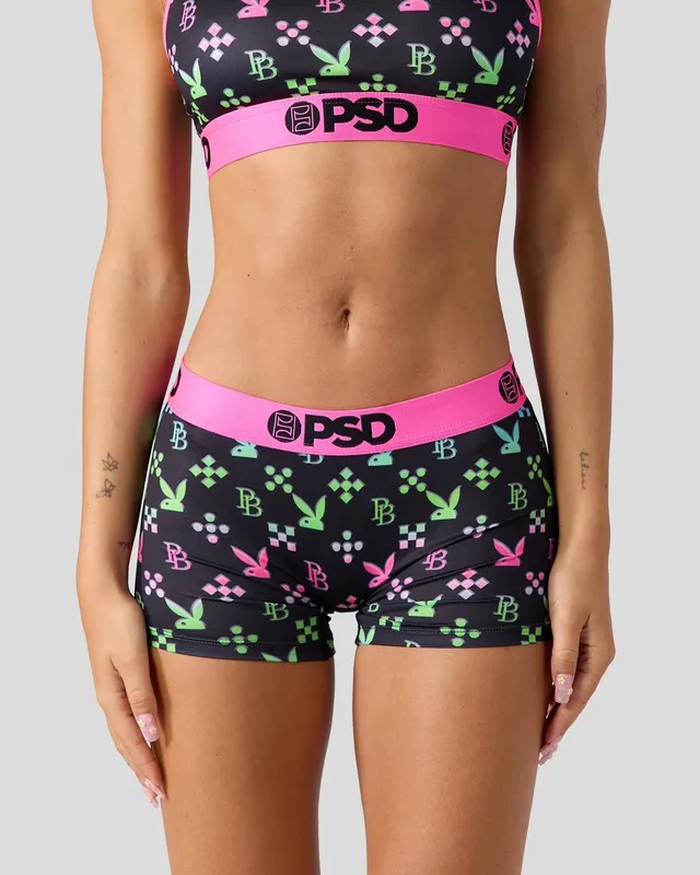 Playboy x PSD Emblem boyshort nero stampa multicolor