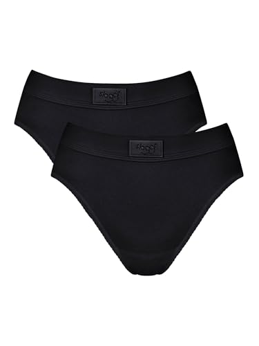 Sloggi Double Comfort Tai 2P Slip 38 Nero Cotone Morbido