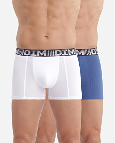 DIM 3D Flex Air Boxer Uomo Cotone L Blu/Bianco x4